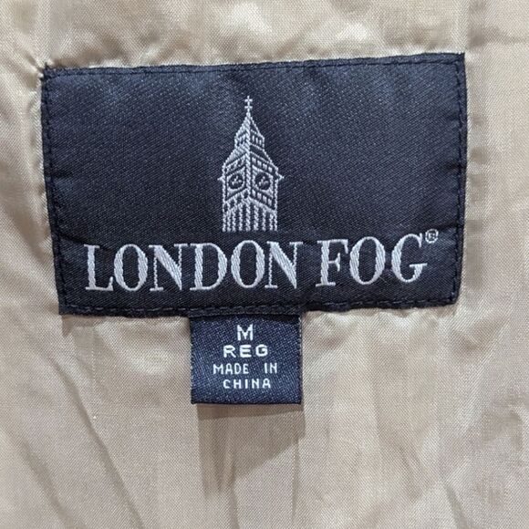 London Fog Men's M Classic Cotton Blend Waterproof Overcoat Trench Knee Length - Picture 10 of 11